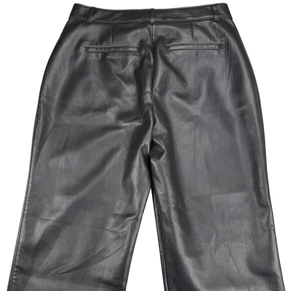 BABATON Aritzia Command Cropped Mid Rise Vegan Leather Pant Sz 00 Black - Picture 8 of 8
